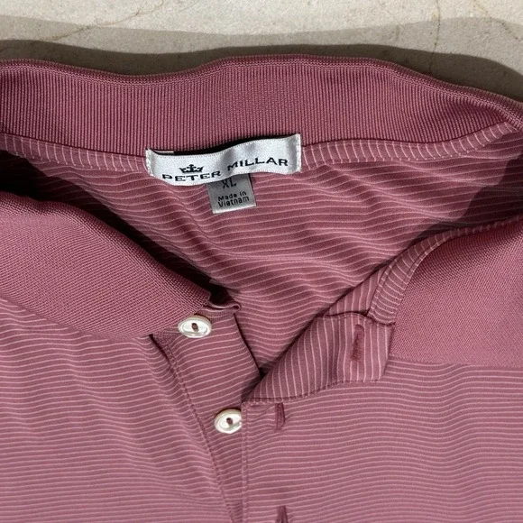 Peter Millar - Men's XL Polo - Bellaire Country Club Florida - Red Stripes - Picture 5 of 5